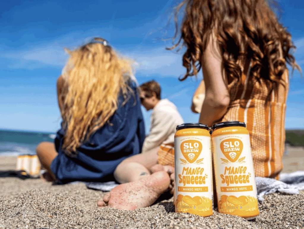 craft beer on beach