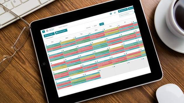 ipad showing TripleseatDirect calendar for streamlining group reservations