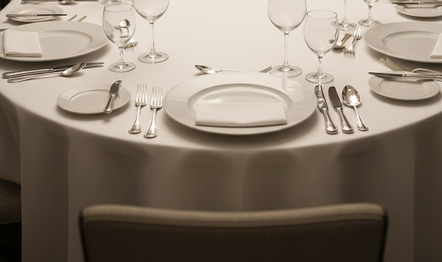 Private Dining Table Setup