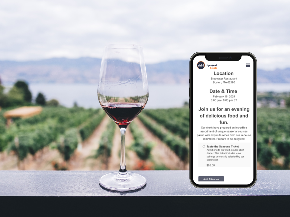 Tripleseat Tickets Example on smartphone