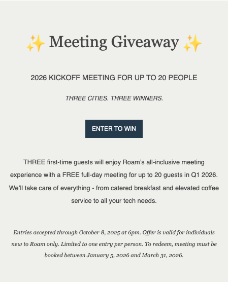 Corporate Meeting Promo Roam