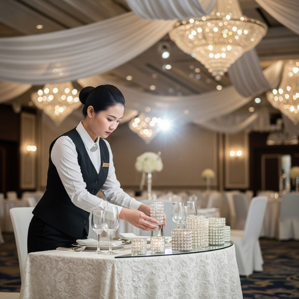 sweetheart table at wedding
