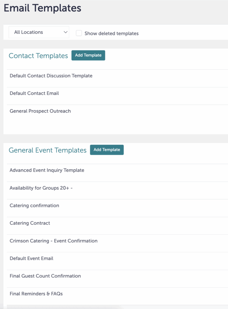 Email Discussion Templates on Tripleseat